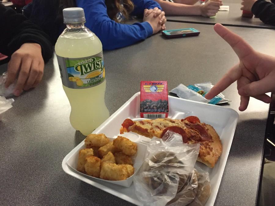 One school lunch tray purchased by a Panther Creek student 