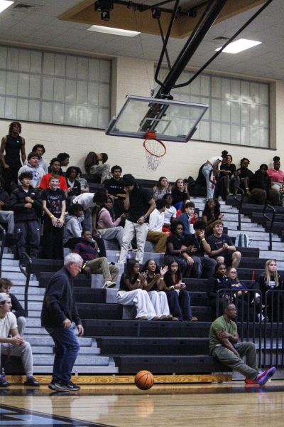 Panther Creek's student section during a men's basketball game against Leesville Road on November 24th.